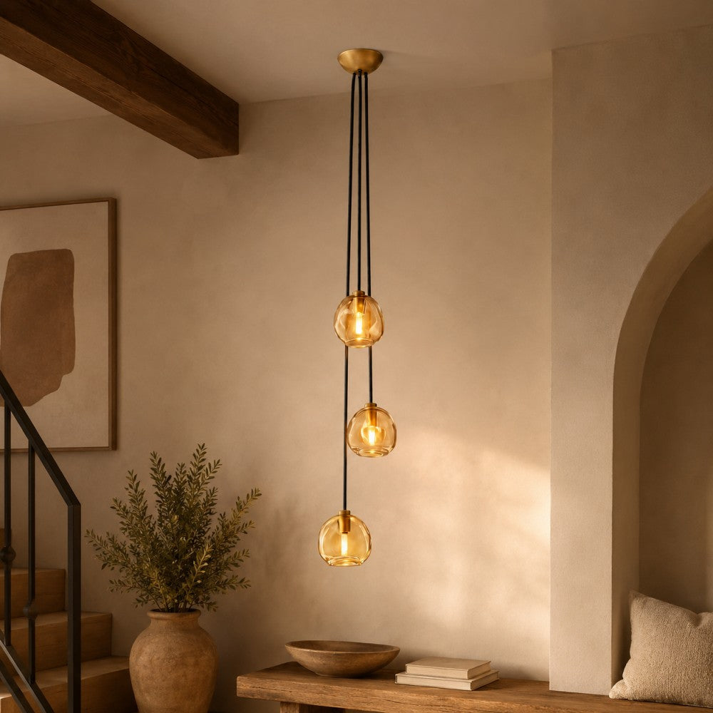 Bubble  Glass Cascade Pendant