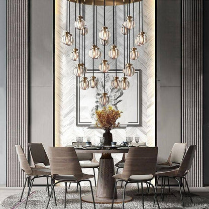 Pearly Round Chandelier