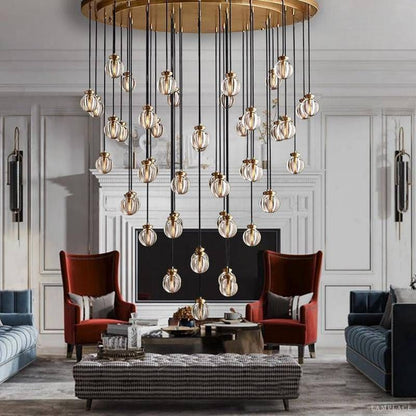 Pearly Round Chandelier