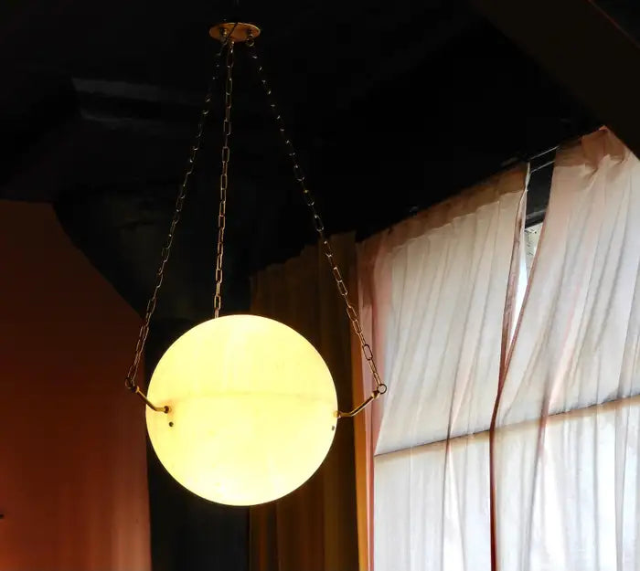 Large 'Atlas' Alabaster Suspension Lamp
