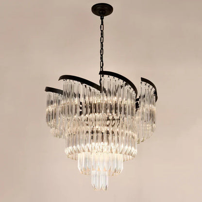 Twin Palms Round Crystal Chandelier