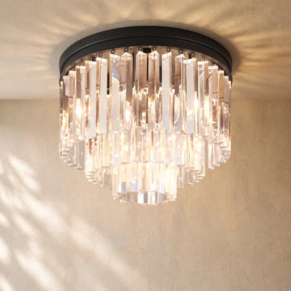 1920s Art Deco Round Flushmount