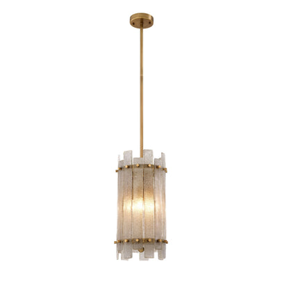 Morylighting Veridian Column Brass Pendant Light - Background Shot