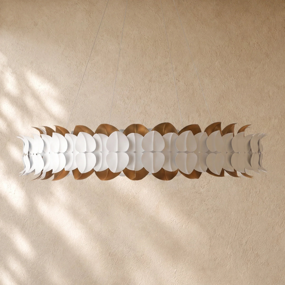 Darle Chandelier Sculpted Leaves 39"