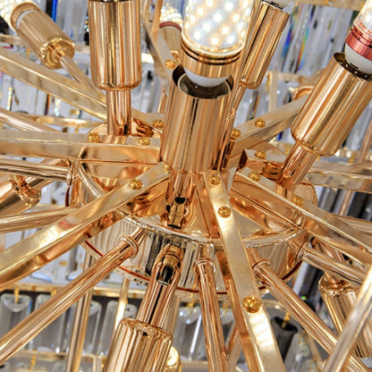 Morylighting Grand Lumina Vertical Crystal Chandelier - Background Shot