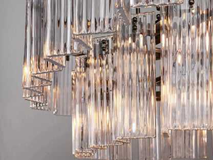 Delsie Oval Art Glass Chandelier 51''63''72''L