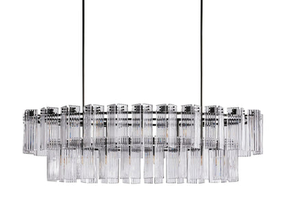 Delsie Oval Art Glass Chandelier 51''63''72''L