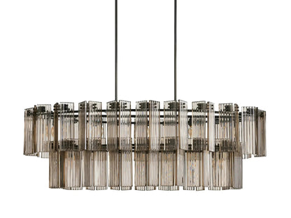 Delsie Oval Art Glass Chandelier 51''63''72''L