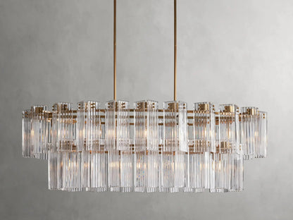 Delsie Oval Art Glass Chandelier 51''63''72''L