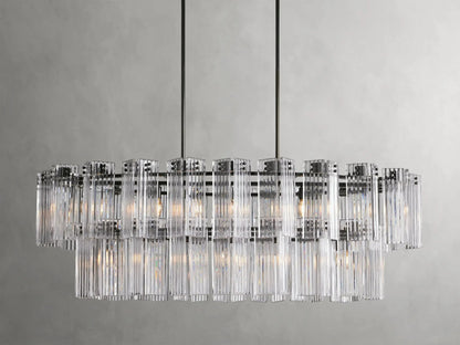Delsie Oval Art Glass Chandelier 51''63''72''L