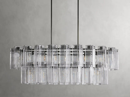 Delsie Oval Art Glass Chandelier 51''63''72''L