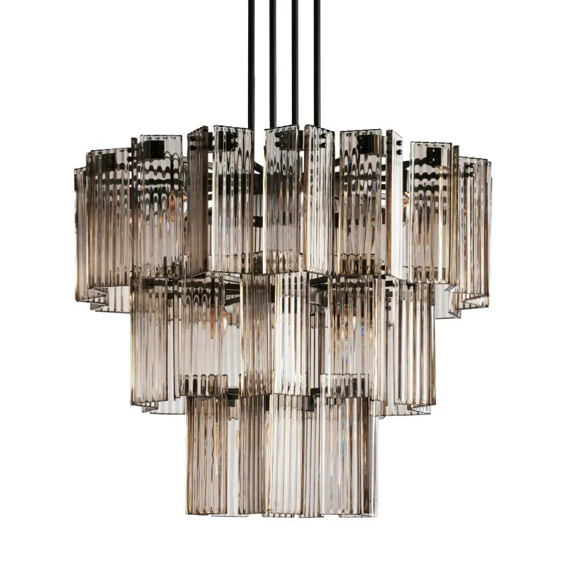 Delsie Round Art Glass Chandelier 38" 48" 60"D
