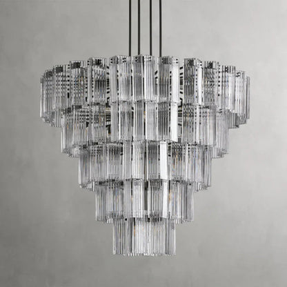 Delsie Round Art Glass Chandelier 38" 48" 60"D