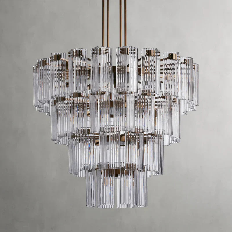 Delsie Round Art Glass Chandelier 38" 48" 60"D