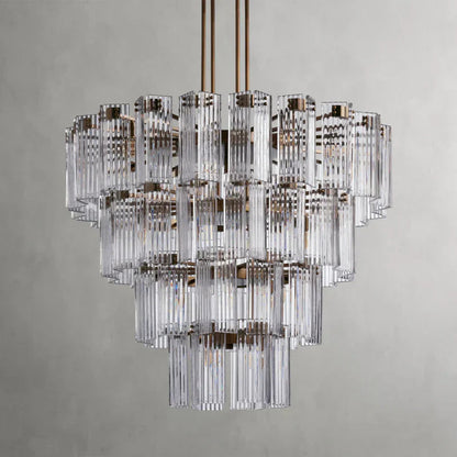 Delsie Round Art Glass Chandelier 38" 48" 60"D