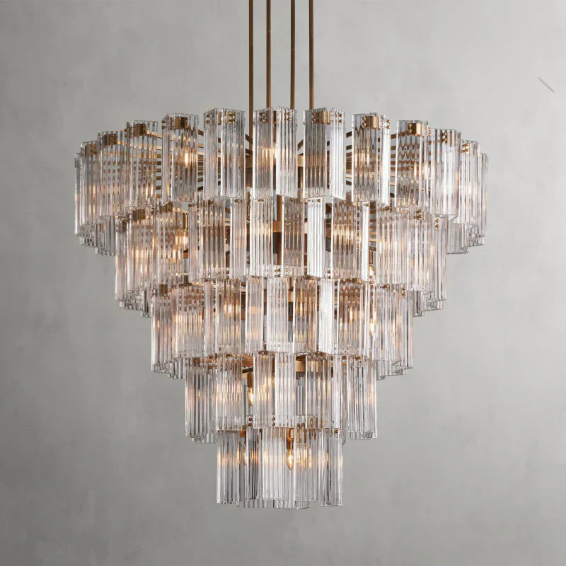 Delsie Round Art Glass Chandelier 38" 48" 60"D