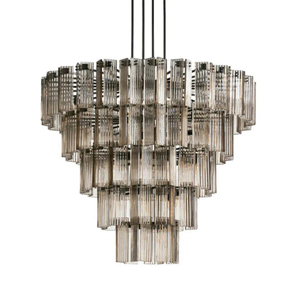 Delsie Round Art Glass Chandelier 38" 48" 60"D
