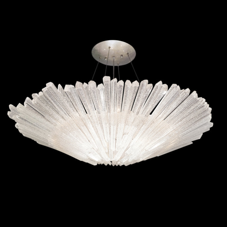 Diamantina 32" Round Chandelier, 8-Light Crystal Chandelier, Elegant Luxury Lighting