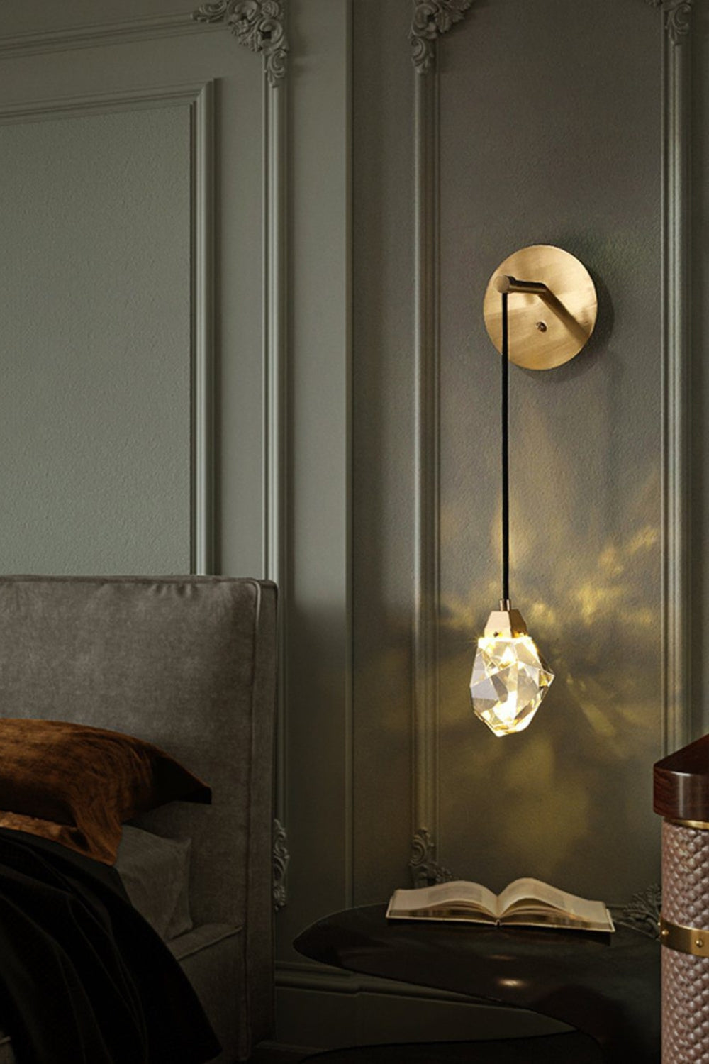 Diamond Crystal Glass Wall Light - morylighting