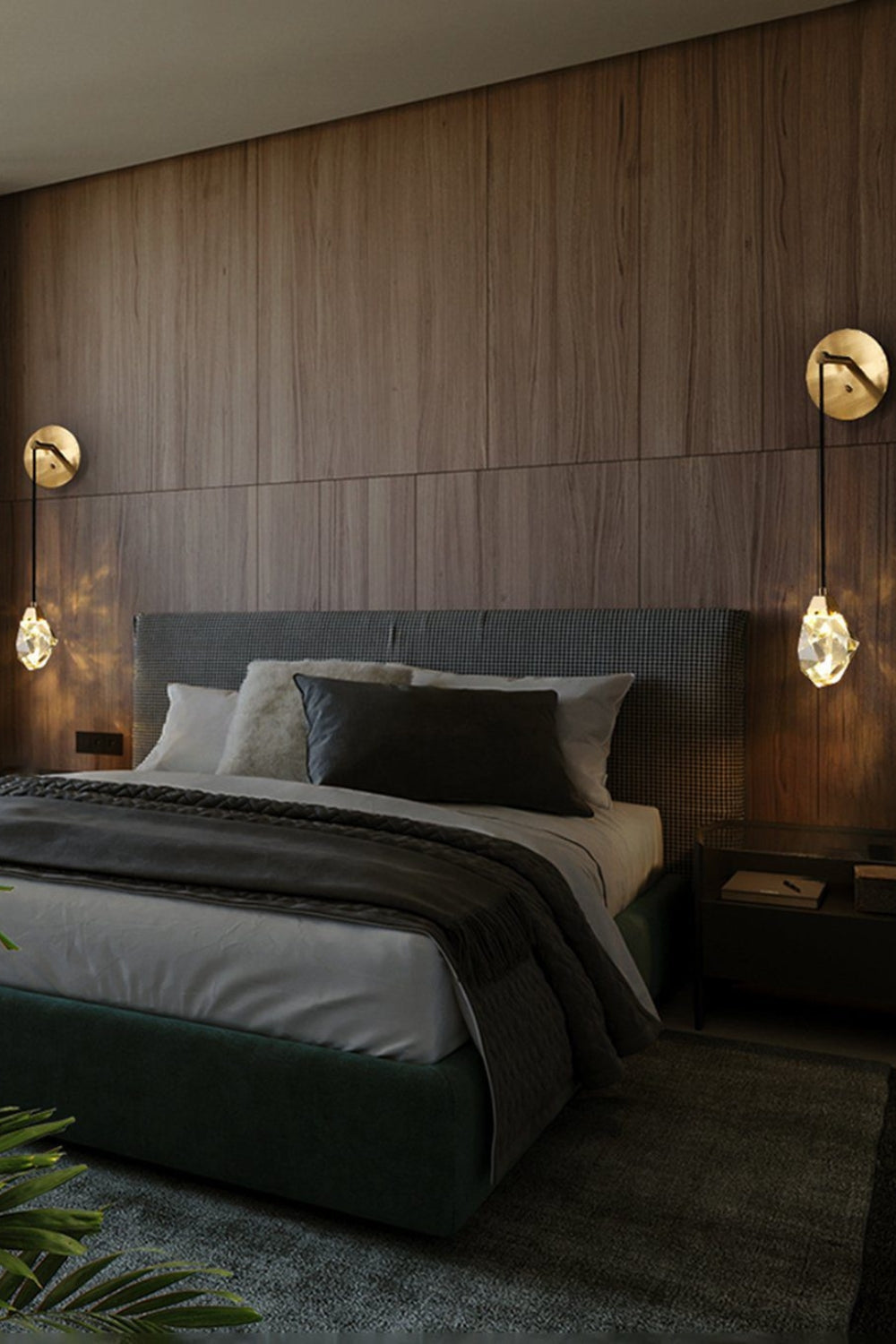 Diamond Crystal Glass Wall Light - morylighting