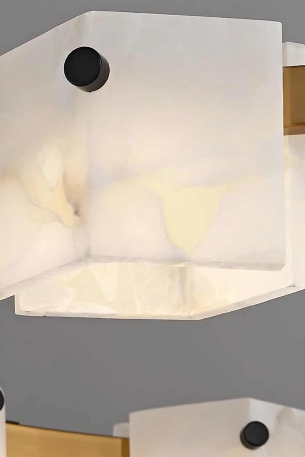 Diamond Shaped Alabaster Ring Chandelier - view 12 | morylighting