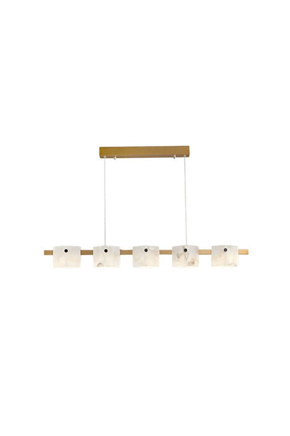 Diamond Shaped Alabaster Ring Chandelier - view 15 | morylighting