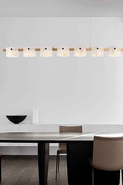 Diamond Shaped Alabaster Ring Chandelier - view 8 | morylighting