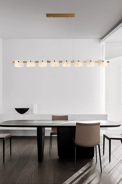Diamond Shaped Alabaster Ring Chandelier - view 11 | morylighting