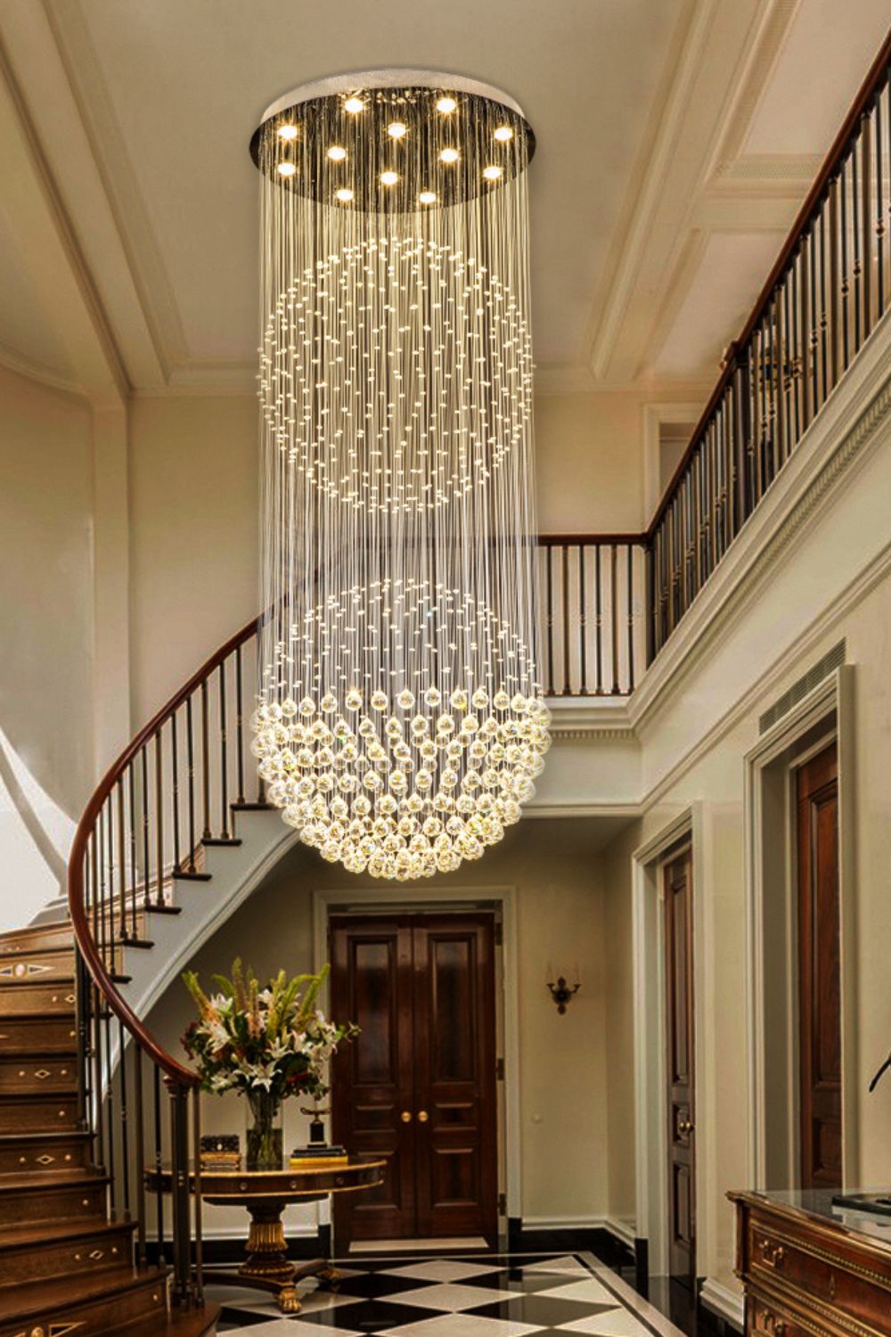 Double Ball Crystal Chandelier - morylighting