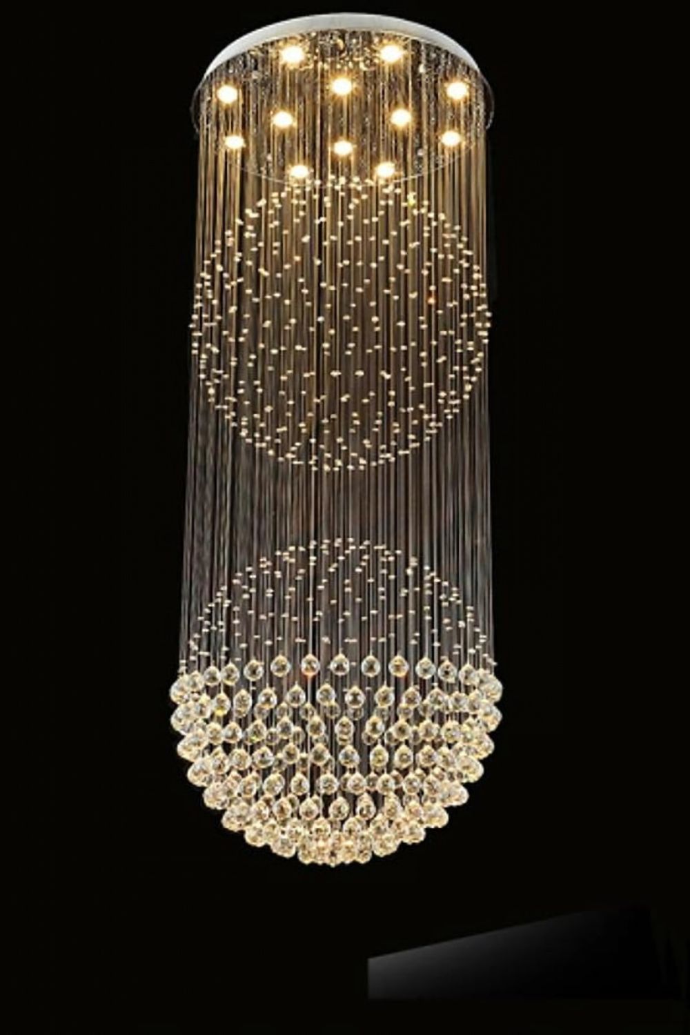 Double Ball Crystal Chandelier - morylighting