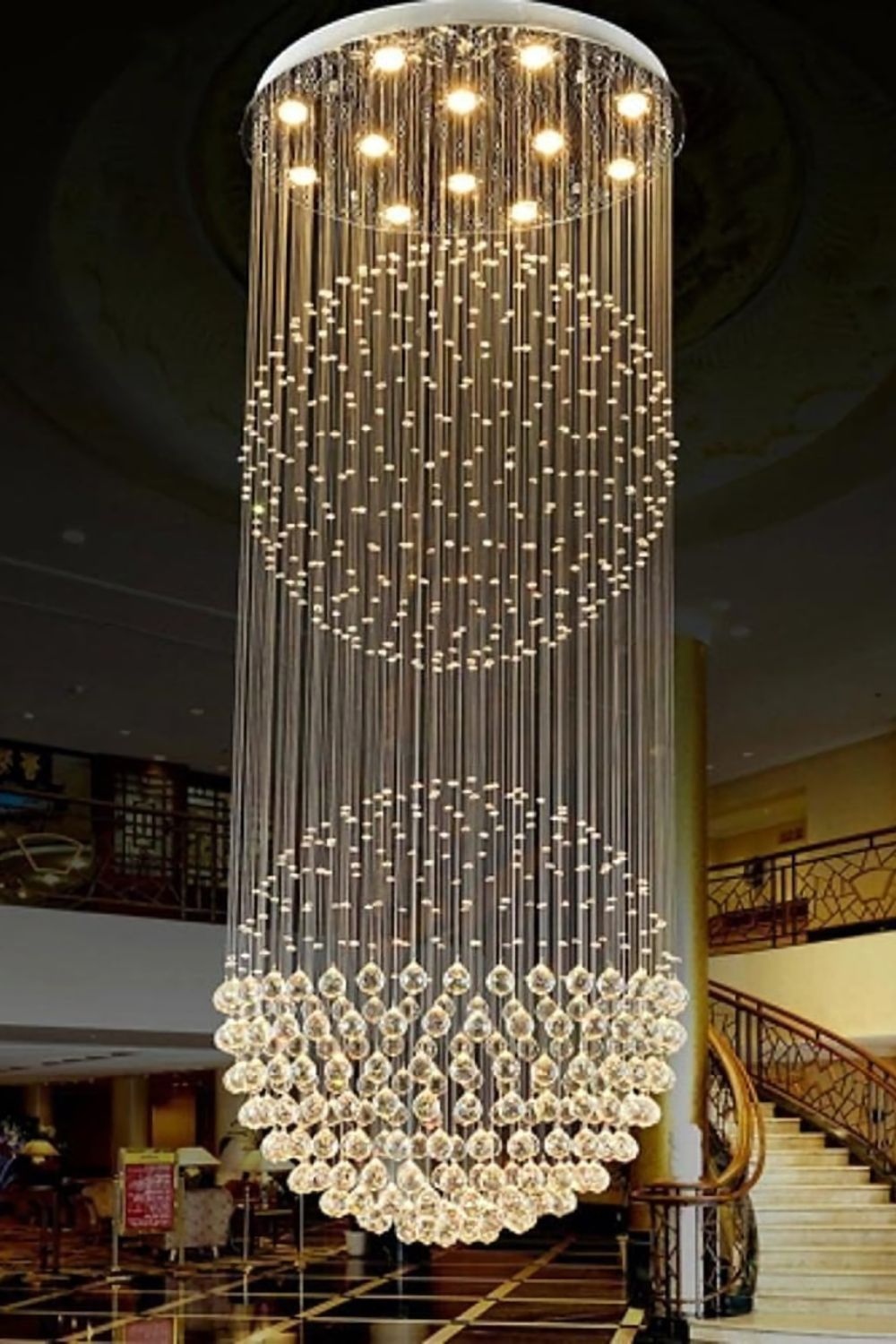 Double Ball Crystal Chandelier - morylighting