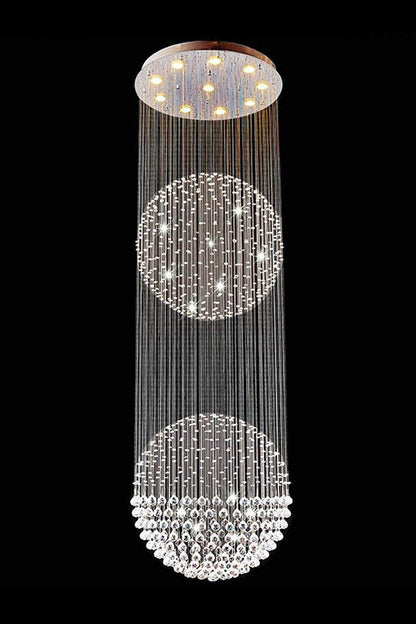 Double Ball Crystal Chandelier - morylighting