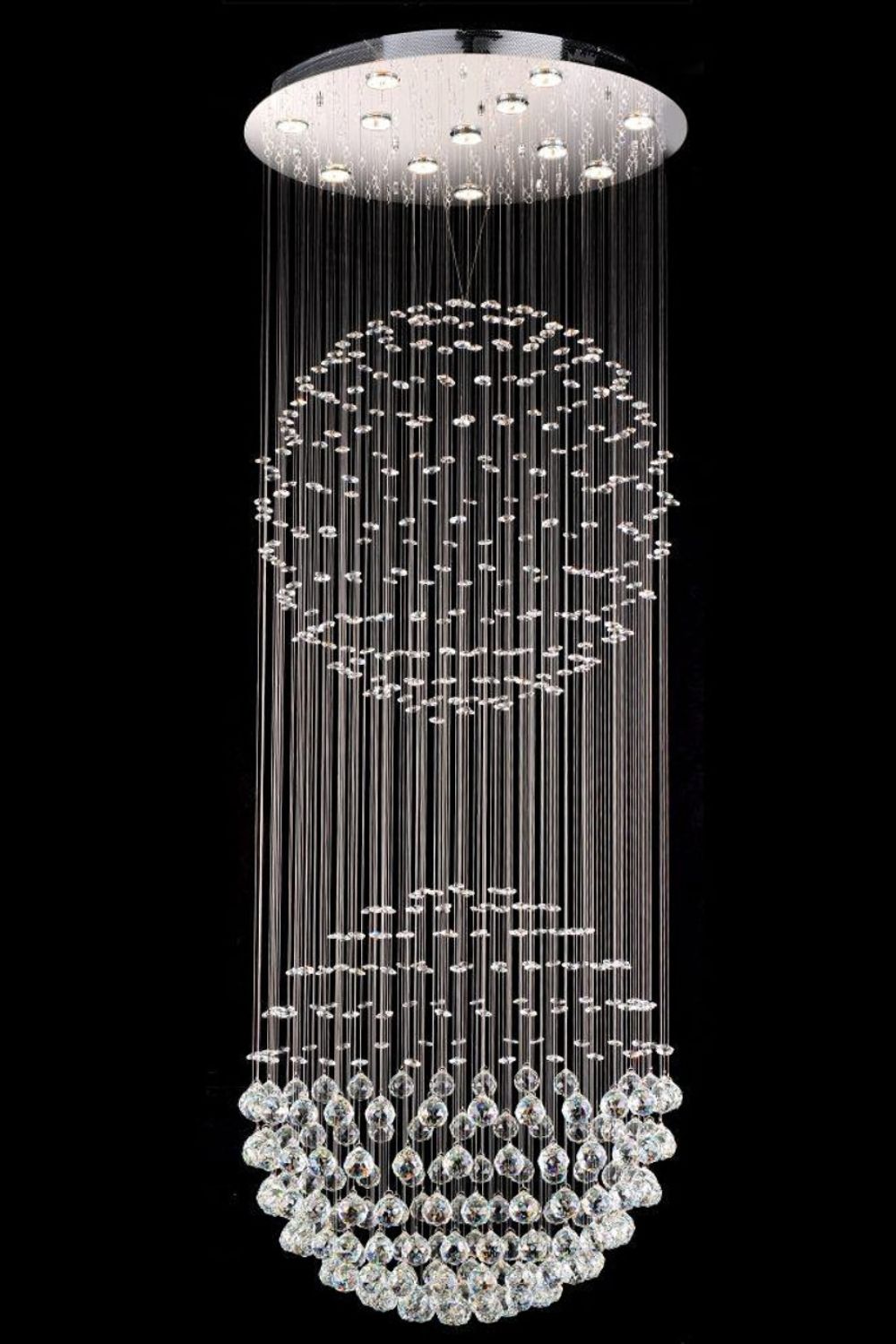 Double Ball Crystal Chandelier - morylighting
