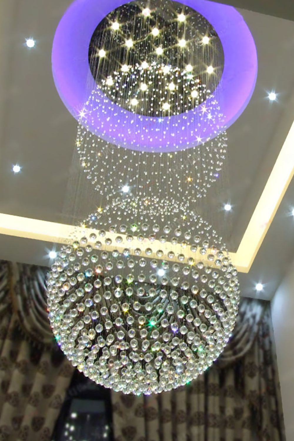 Double Ball Crystal Chandelier - morylighting