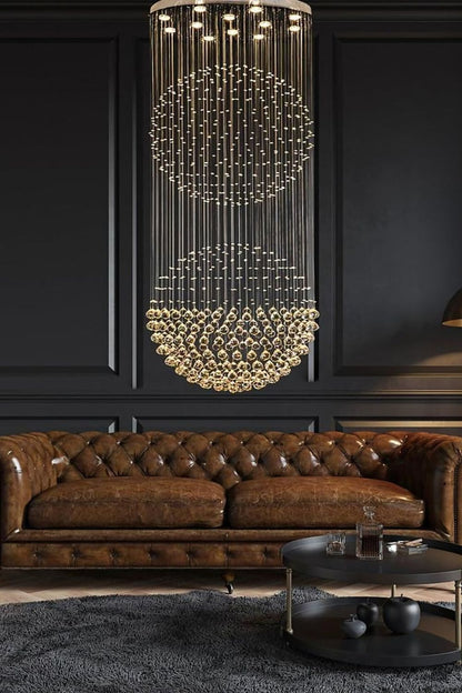 Double Ball Crystal Chandelier - morylighting