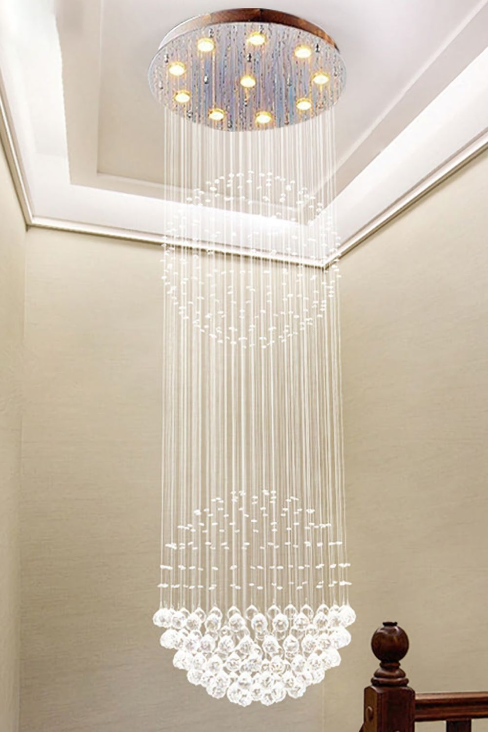 Double Ball Crystal Chandelier - morylighting