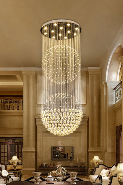 Double Ball Crystal Chandelier - morylighting