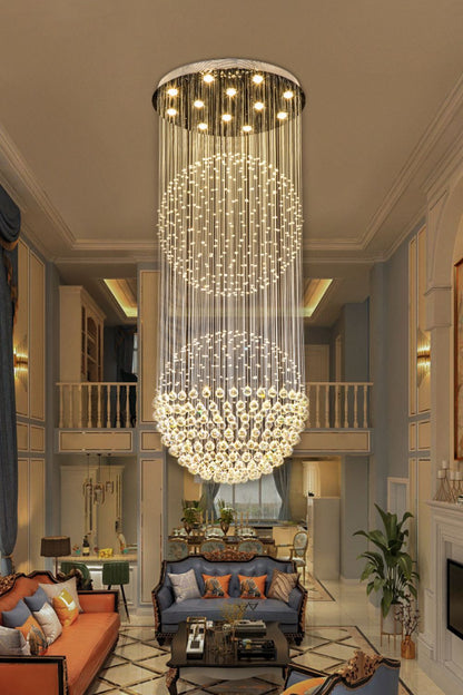 Double Ball Crystal Chandelier - morylighting