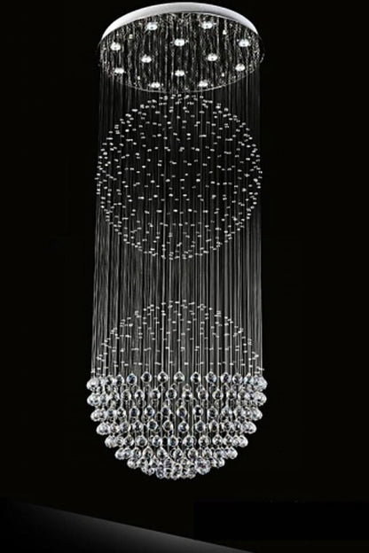 Double Ball Crystal Chandelier - morylighting