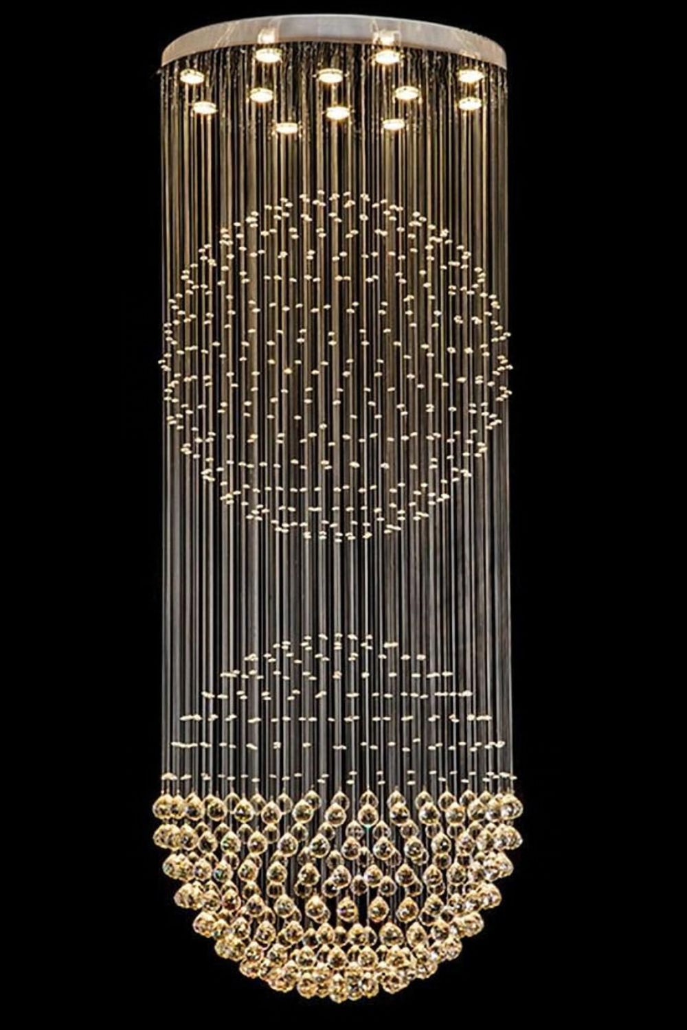 Double Ball Crystal Chandelier - morylighting