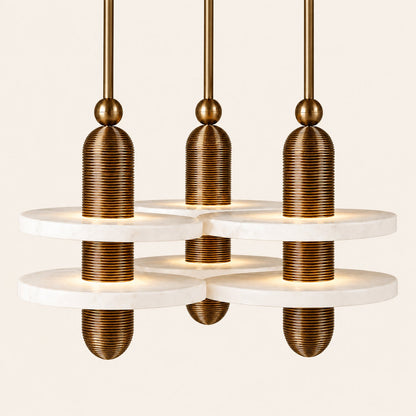 Median Alabaster Mono 4 Pendants