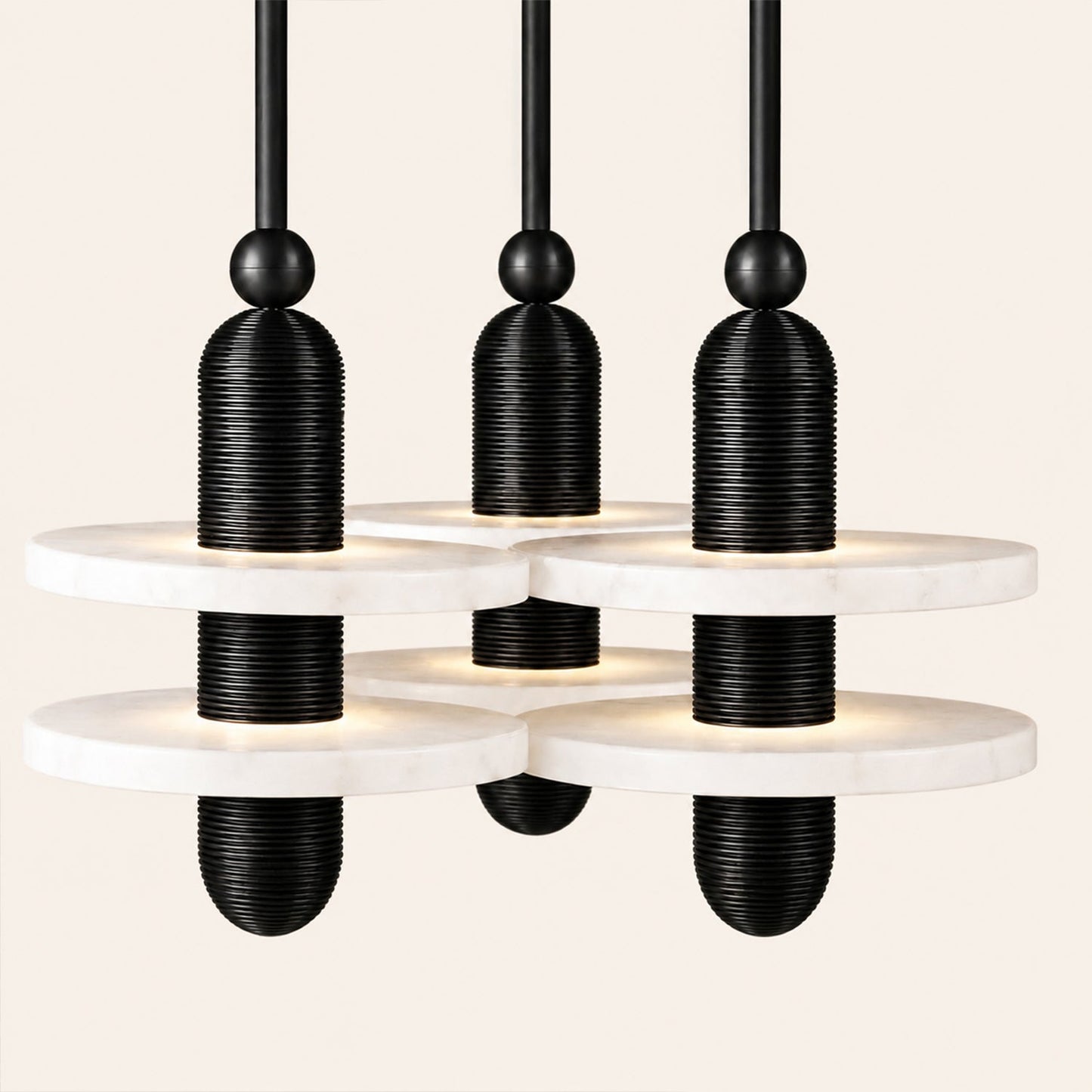 Median Alabaster Mono 4 Pendants