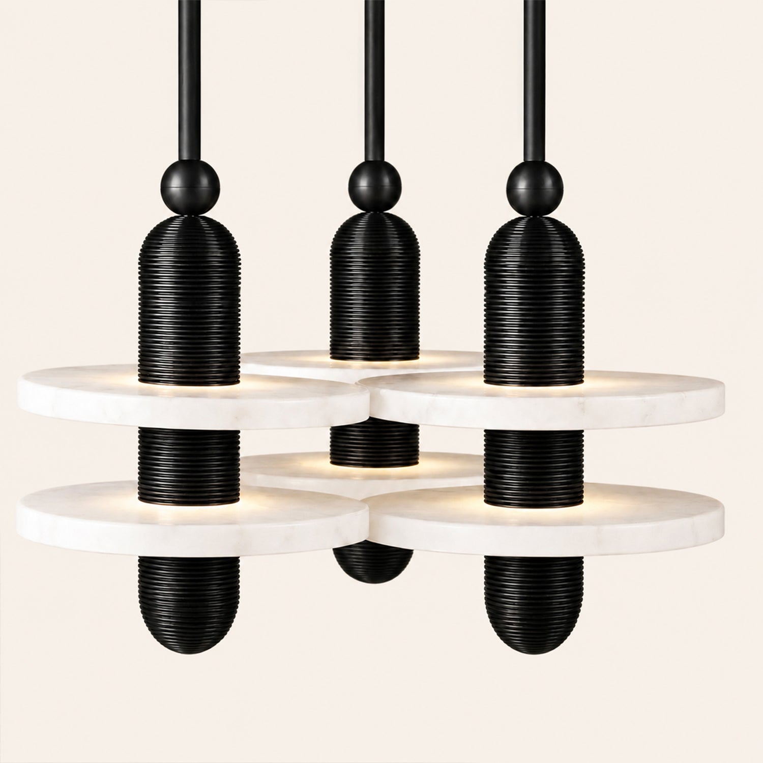 Median Alabaster Mono 4 Pendants