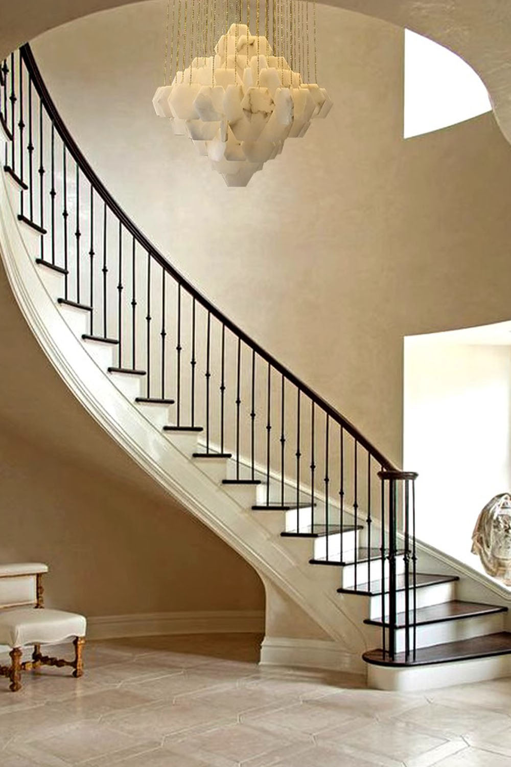 Eclipse Marble Cascade Chandelier - view 8 | morylighting