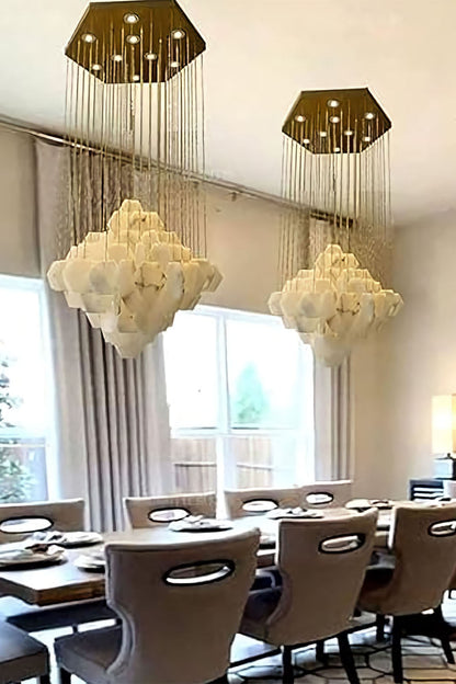 Eclipse Marble Cascade Chandelier - view 4 | morylighting
