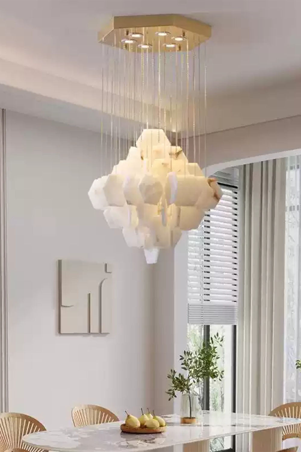 Eclipse Marble Cascade Chandelier - view 5 | morylighting