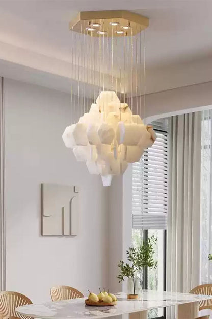 Eclipse Marble Cascade Chandelier - view 5 | morylighting