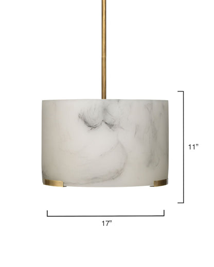 Alabaster Elancourt Pendant 17''W