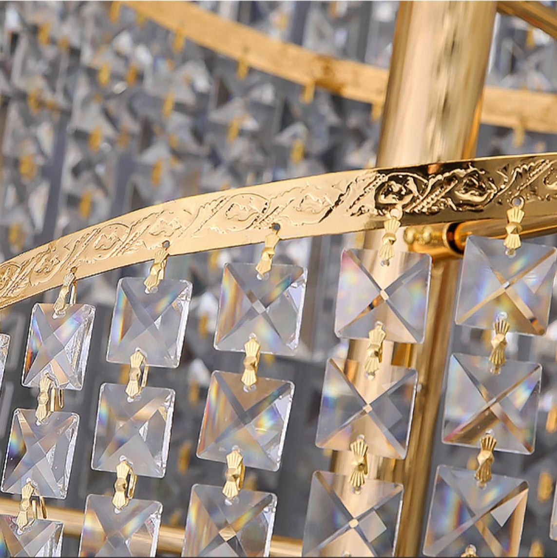 Morylighting Grand Lumina Round Crystal Chandelier - Background Shot