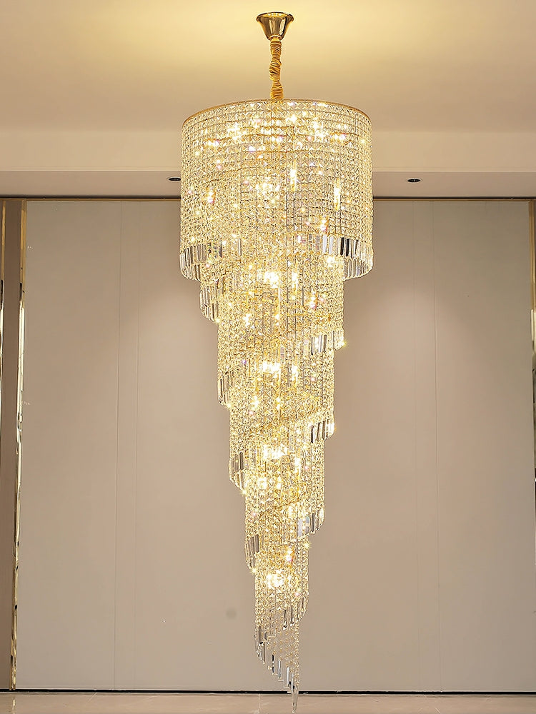 Morylighting Grand Lumina Round Crystal Chandelier - Background Shot